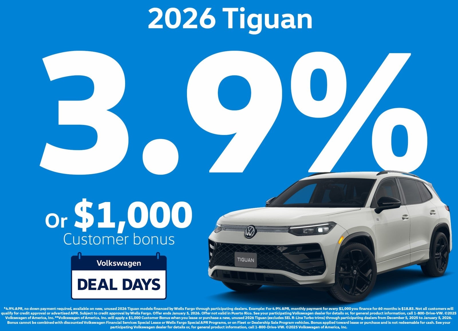 2026 Volkswagen Tiguan 2.0T SE FWD