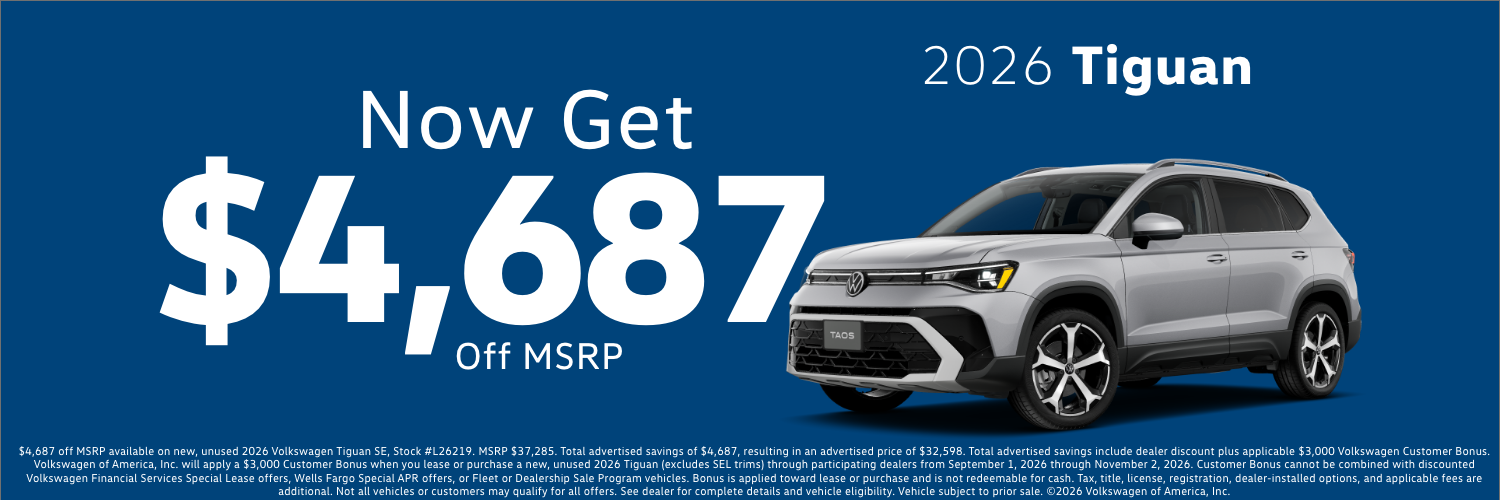 2026 Tiguan 1.9% APR